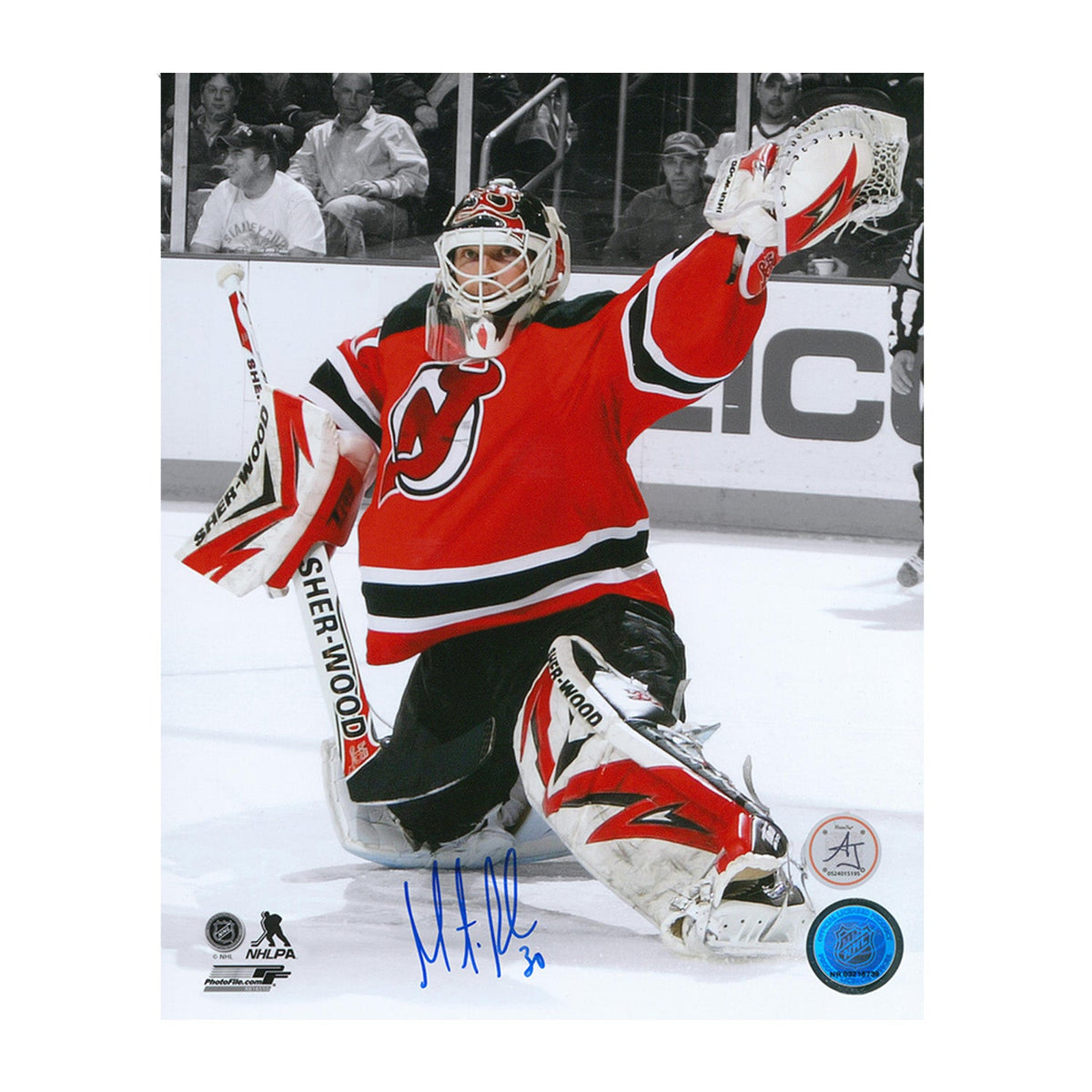 Martin Brodeur Signed New Jersey Devils Color Isolation 8x10 Photo product image 1, provided for visual reference and