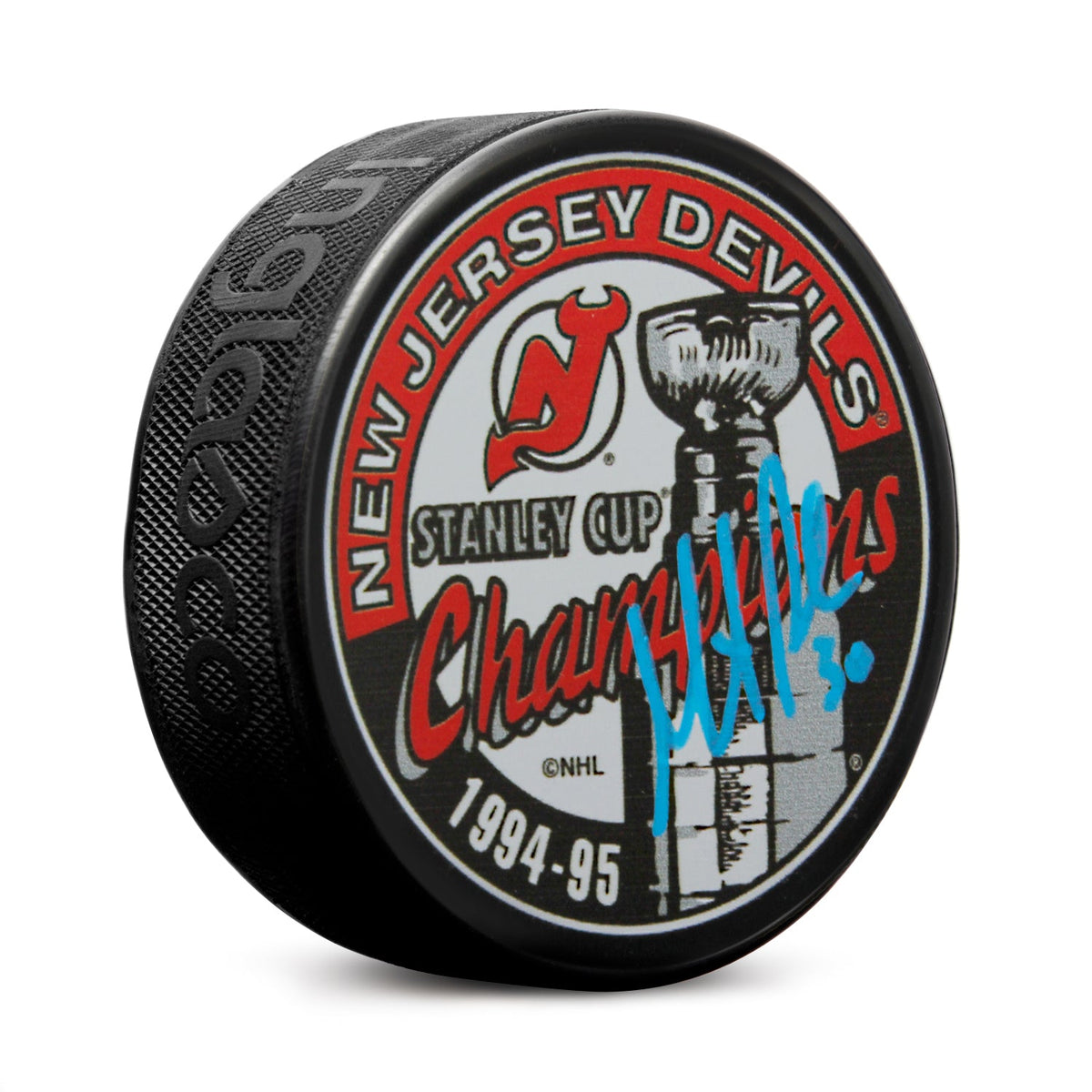 Martin Brodeur Autographed New Jersey Devils 1995 Stanley Cup Puck product image 1, provided for visual reference and