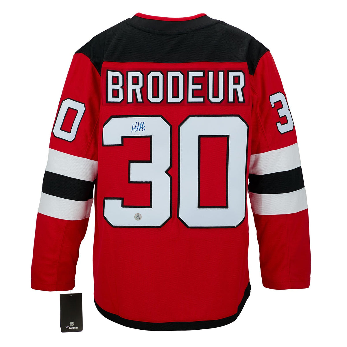 Martin Brodeur Autographed New Jersey Devils Fanatics Breakaway Jersey product image 1, provided for visual reference and