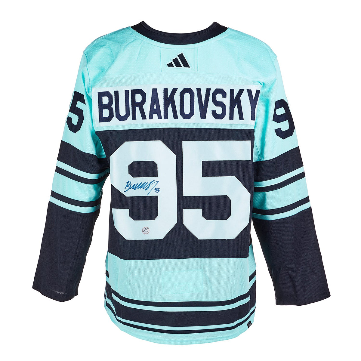 Andre Burakovsky Signed Seattle Kraken Reverse Retro 2.0 adidas Jersey product image 1, provided for visual reference and