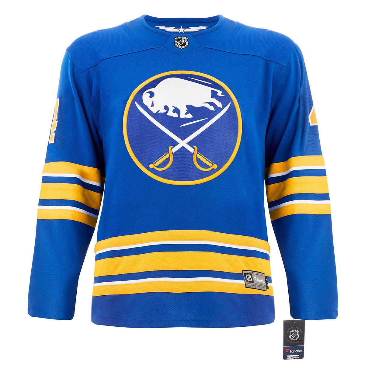 Bowen Byram Autographed Buffalo Sabres Fanatics Breakaway Jersey product image 2, provided for visual reference and product