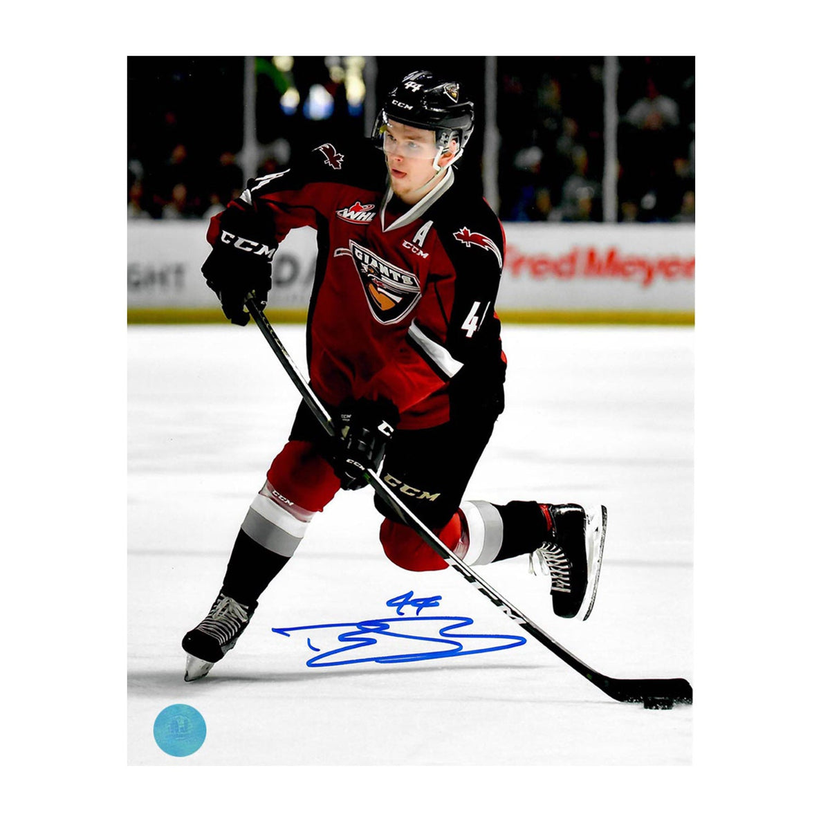 Bowen Byram Autographed Vancouver Giants CHL Hockey 8x10 Photo product image 1, provided for visual reference and product
