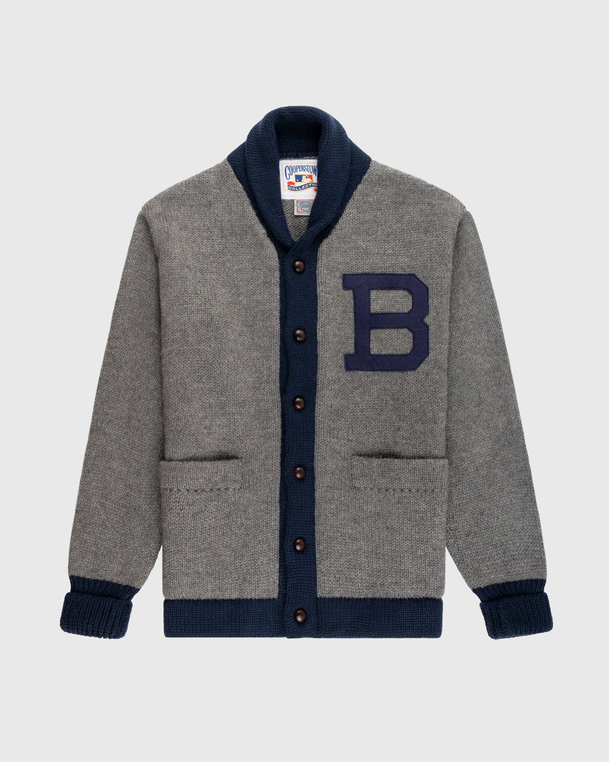 Brooklyn Robins (Dodgers) 1916 Wool Shawl Collar Sweater product image 1, provided for visual reference and product detail
