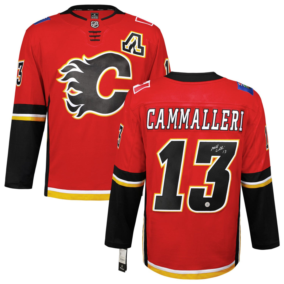 Mike Cammalleri Autographed Calgary Flames Red Fanatics Breakaway Jersey product image 3, provided for visual reference and