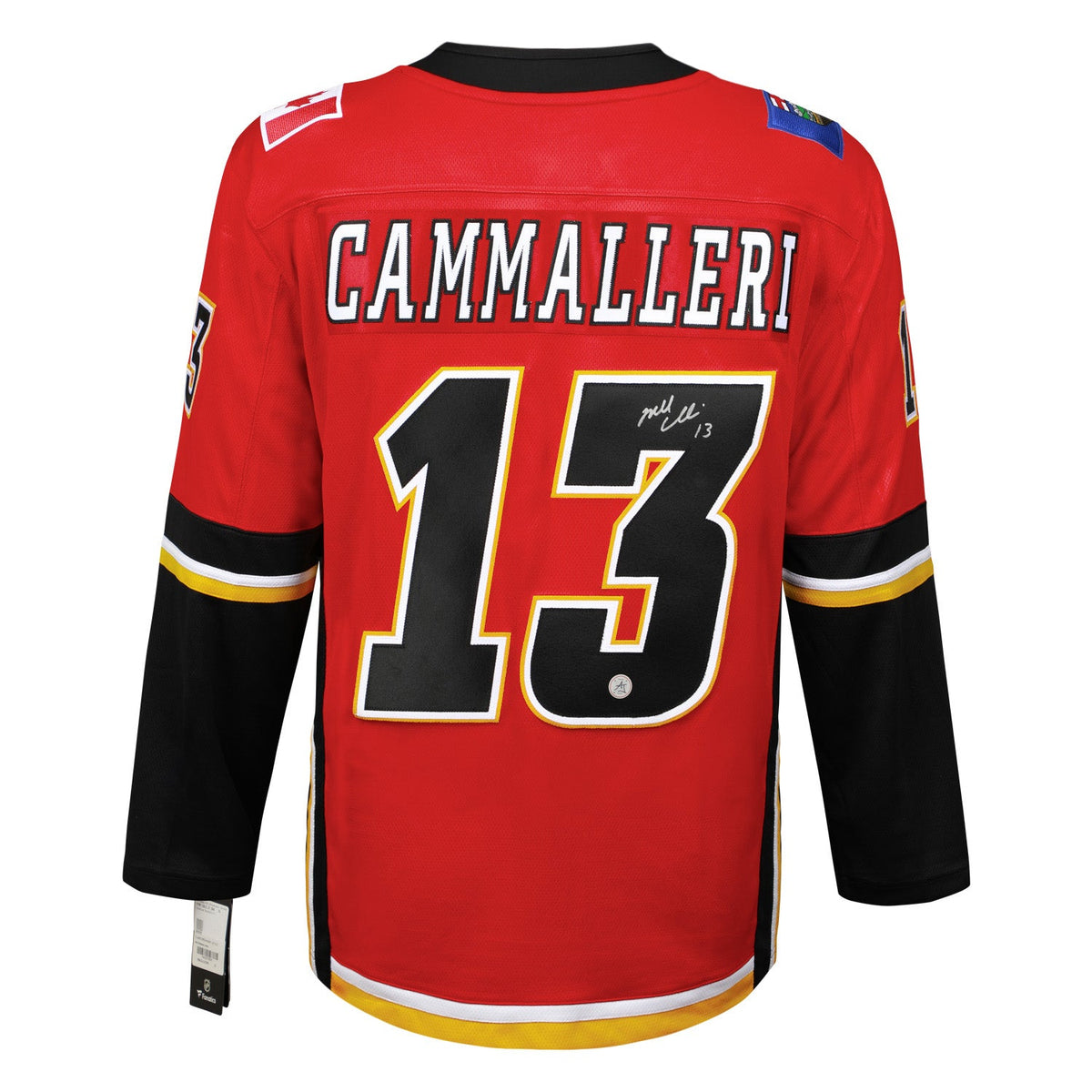 Mike Cammalleri Autographed Calgary Flames Red Fanatics Breakaway Jersey product image 1, provided for visual reference and