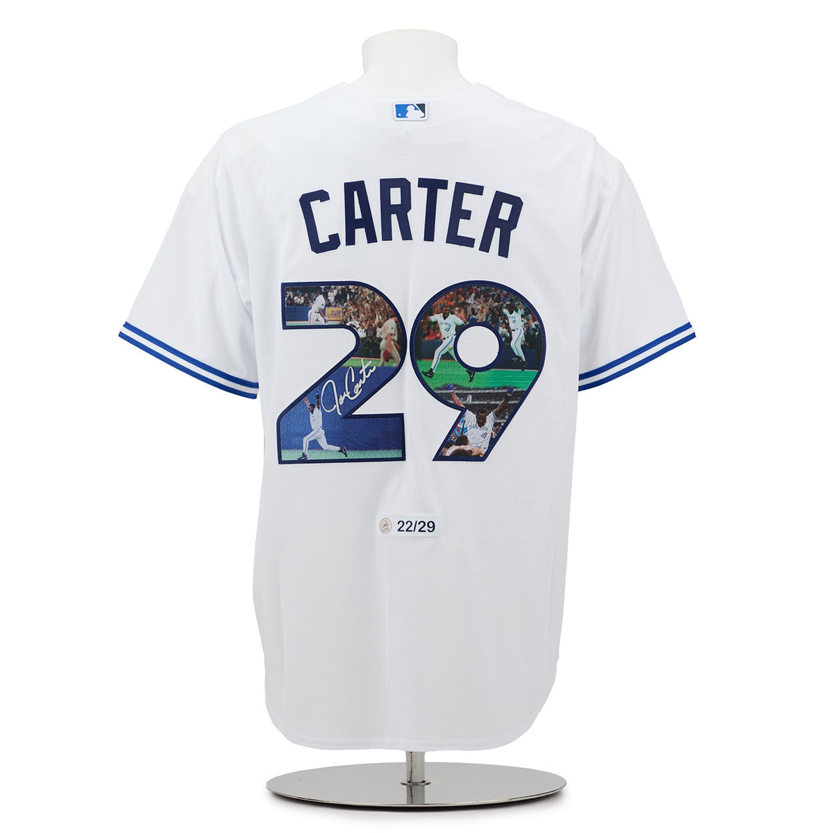 Joe Carter Signed Toronto Blue Jays World Series Home Run Art Jersey #22/29 product image 1, provided for visual reference