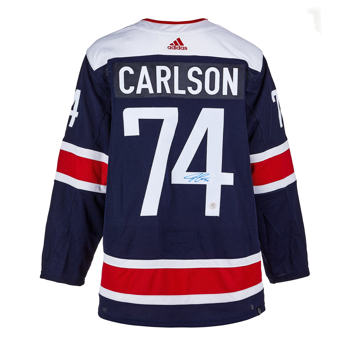 John Carlson Signed Washington Capitals Alternate adidas Jersey product image 1, provided for visual reference and product