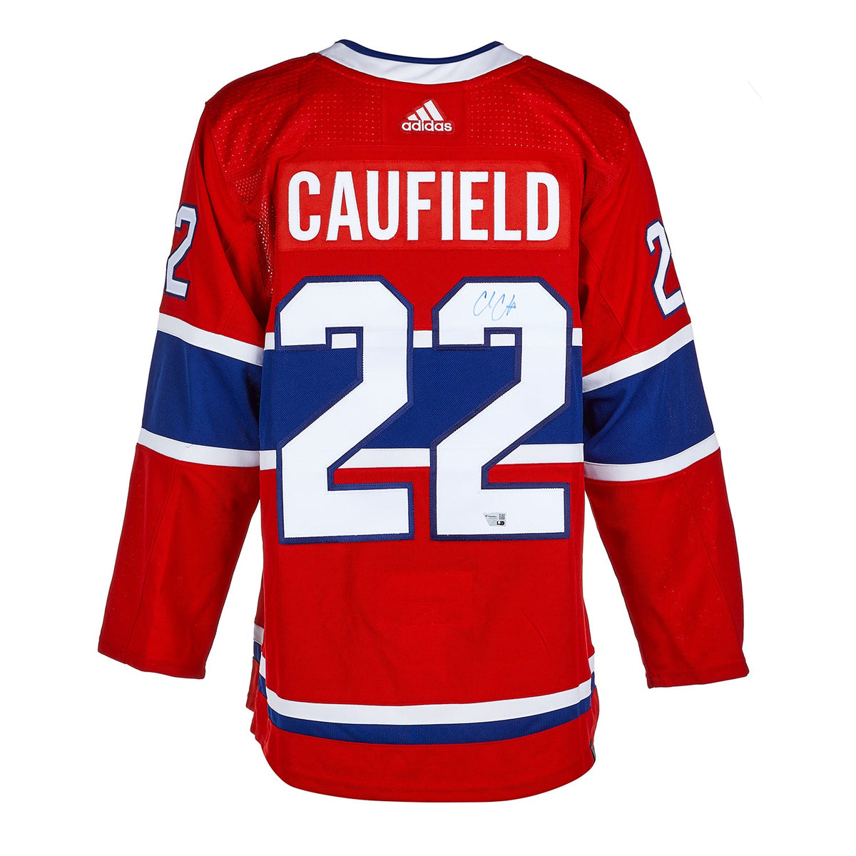 Cole Caufield Autographed Montreal Canadiens adidas Jersey product image 1, provided for visual reference and product detail