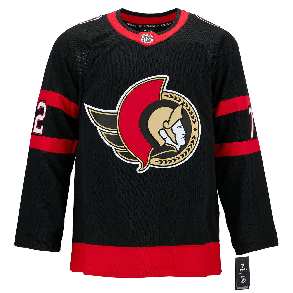 Thomas Chabot Autographed Ottawa Senators Fanatics Premium Jersey product image 2, provided for visual reference and product