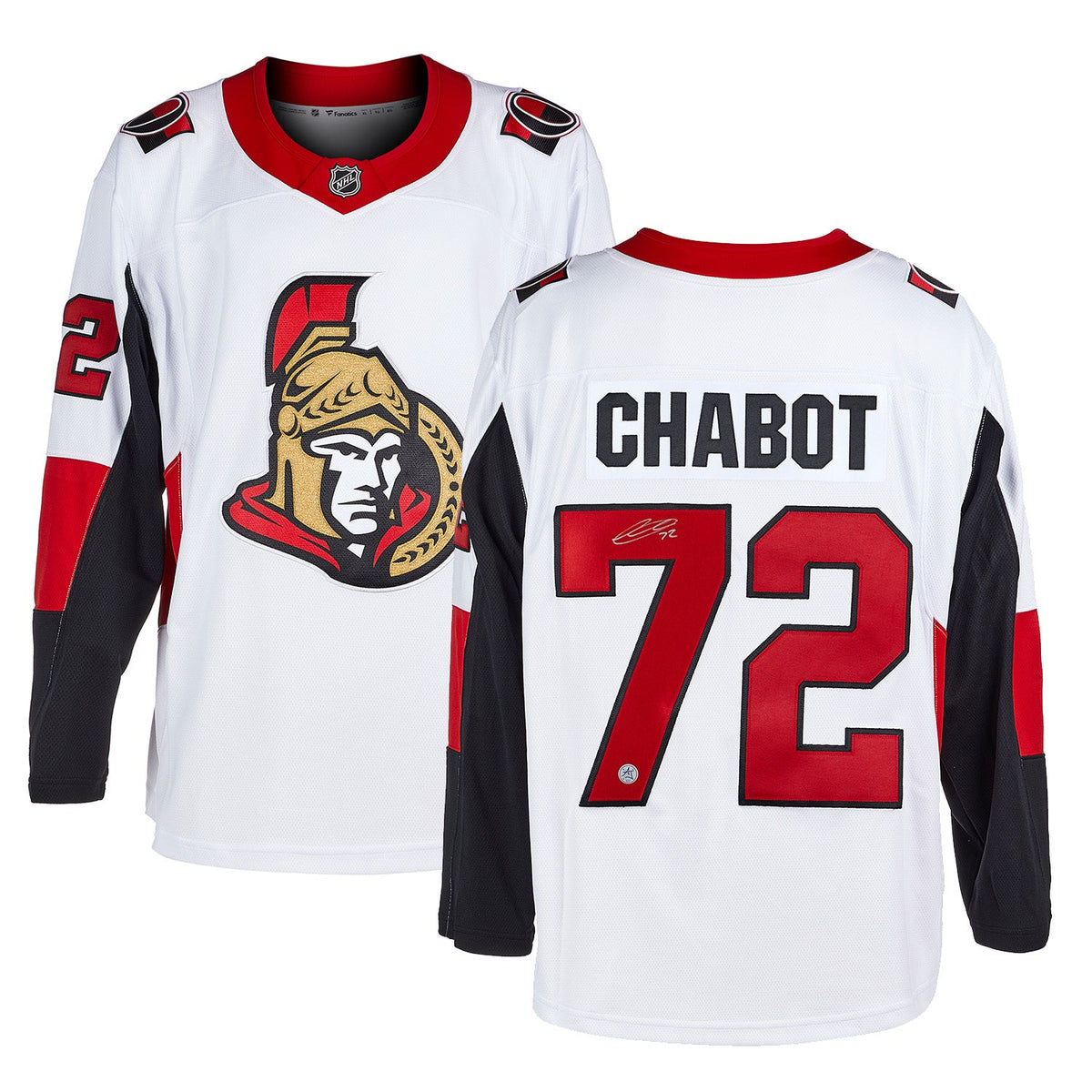 Thomas Chabot Signed Ottawa Senators Fanatics Breakaway Jersey product image 3, provided for visual reference and product