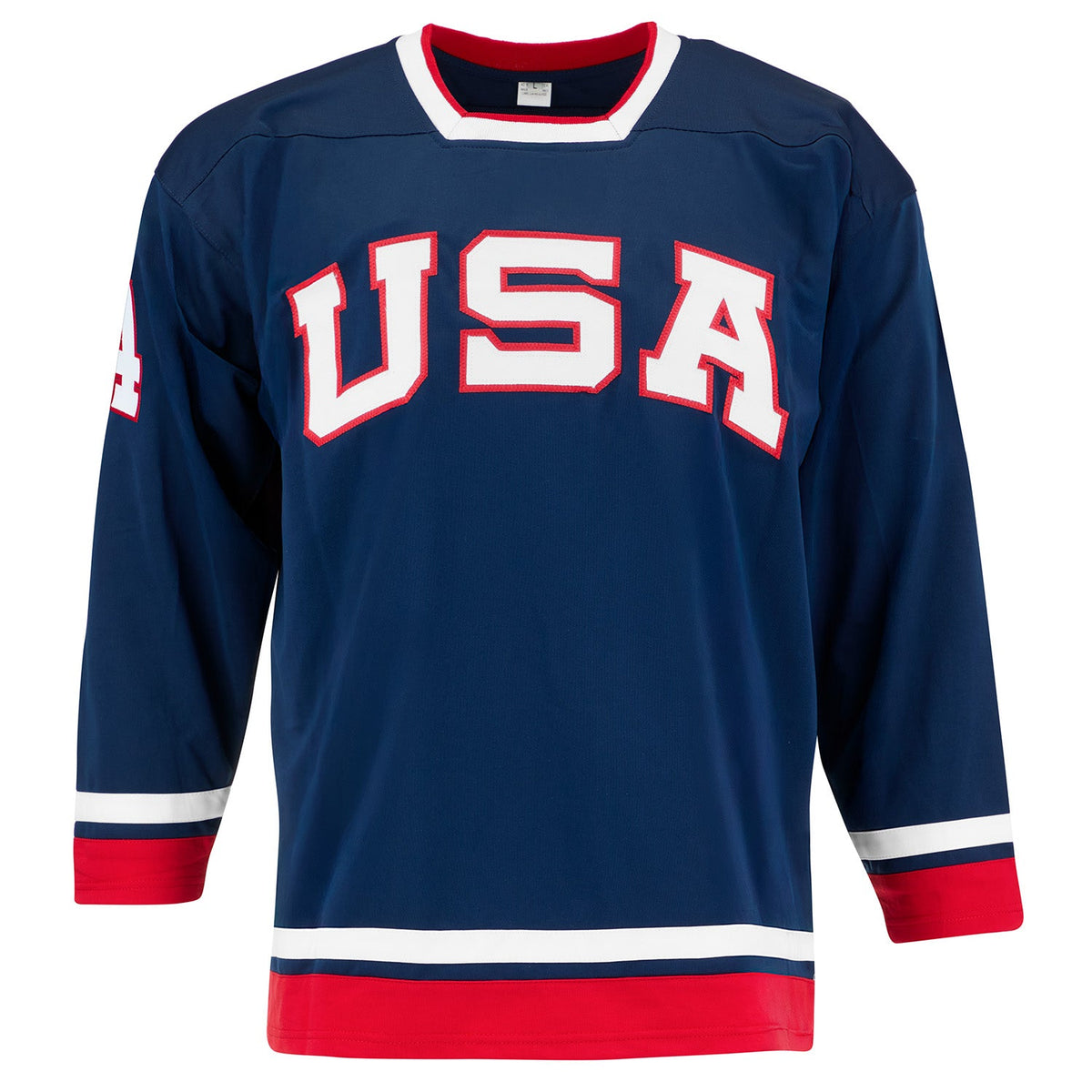Chris Chelios Autographed Team USA Custom Hockey Nation Jersey product image 2, provided for visual reference and product