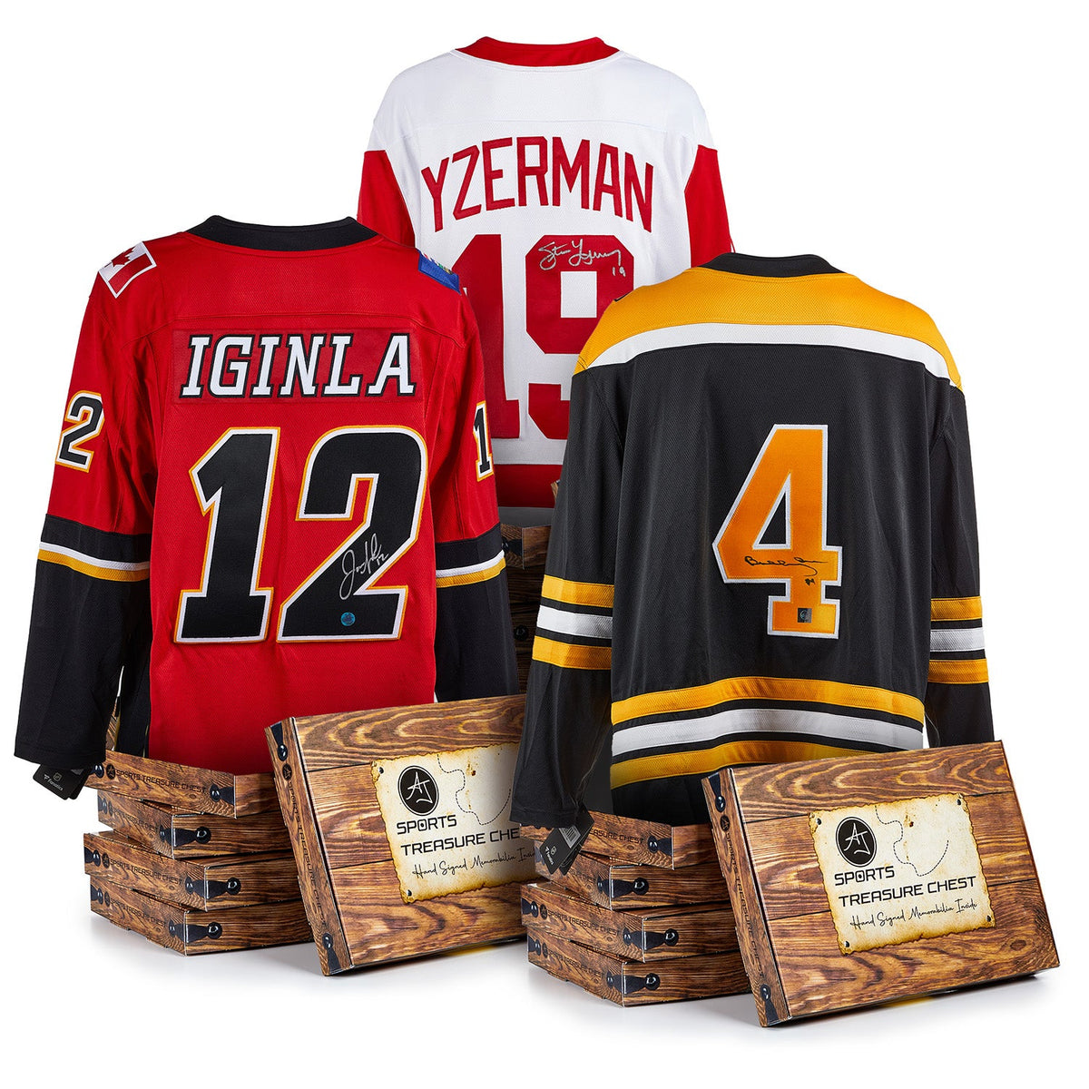 AJ Sports Hall Of Fame Hockey Legends Signature Hat Trick Treasure Chest product image 1, provided for visual reference and