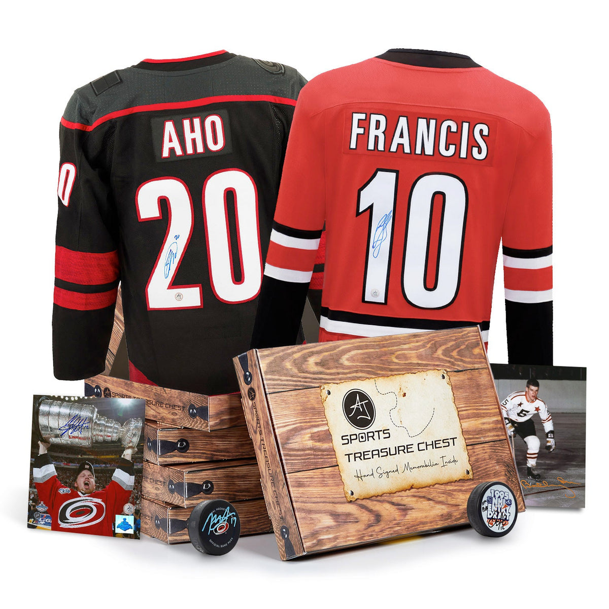 AJ Sports Carolina Hockey Signature Hat Trick Treasure Chest product image 1, provided for visual reference and product