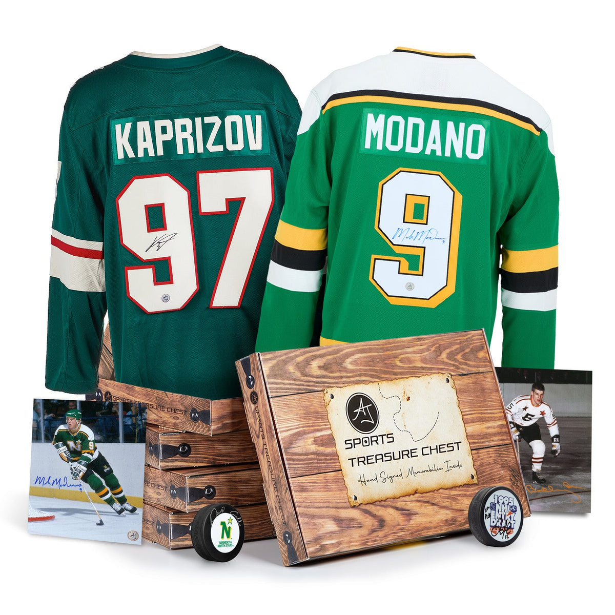 AJ Sports Minnesota Hockey Signature Hat Trick Treasure Chest product image 1, provided for visual reference and product
