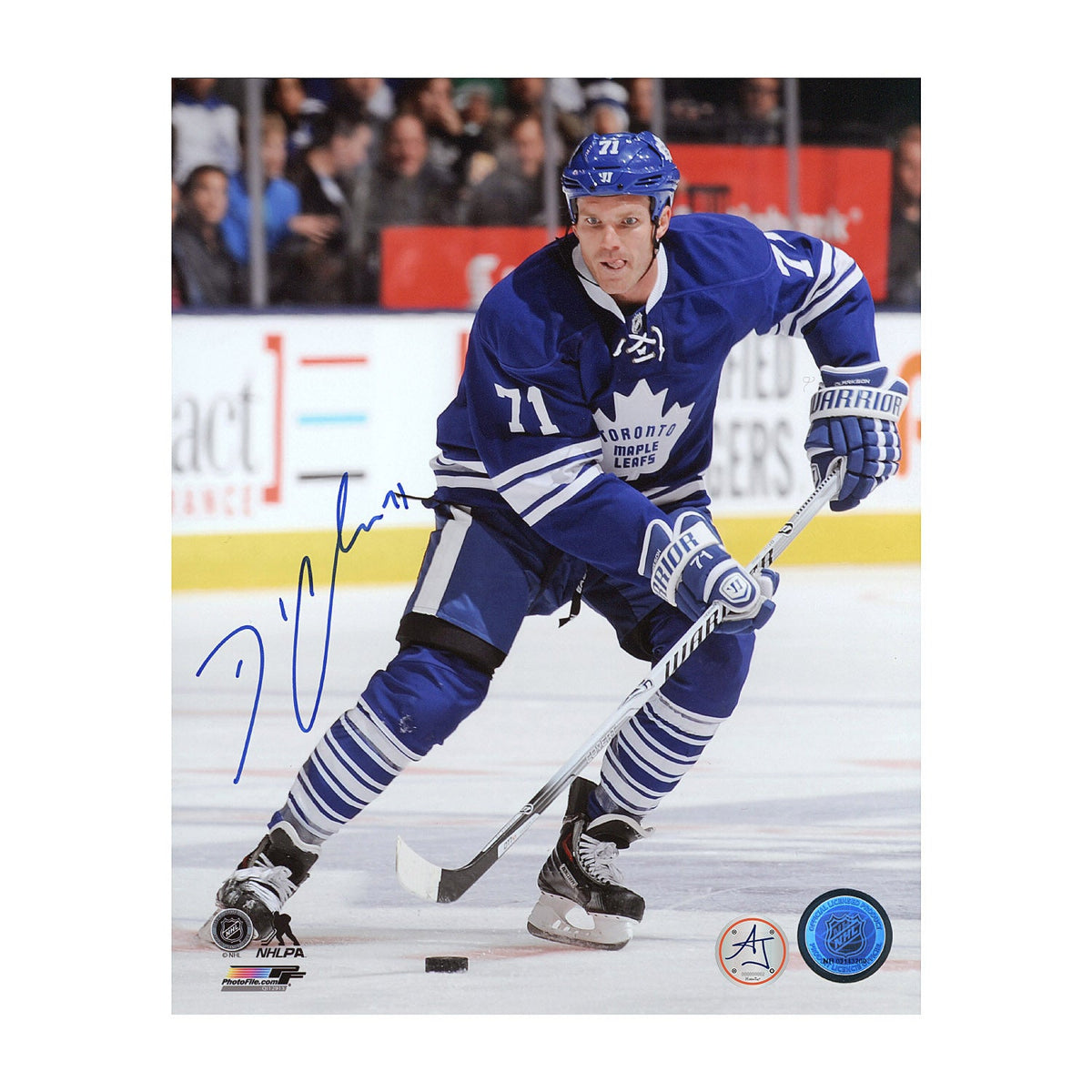 David Clarkson Autographed Toronto Maple Leafs Game Action 8x10 Photo product image 1, provided for visual reference and