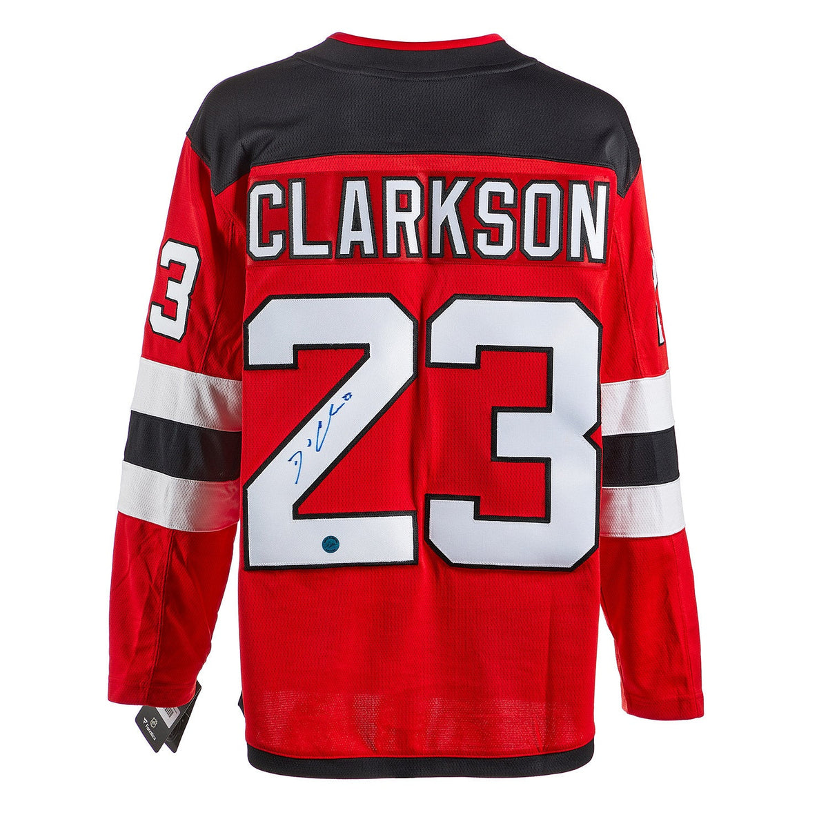 David Clarkson Autographed New Jersey Devils Fanatics Breakaway Jersey product image 1, provided for visual reference and