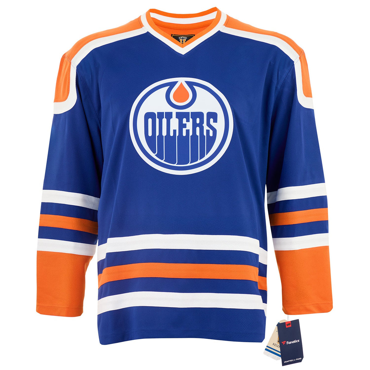 Paul Coffey Signed Edmonton Oilers Fanatics Throwback Jersey product image 2, provided for visual reference and product