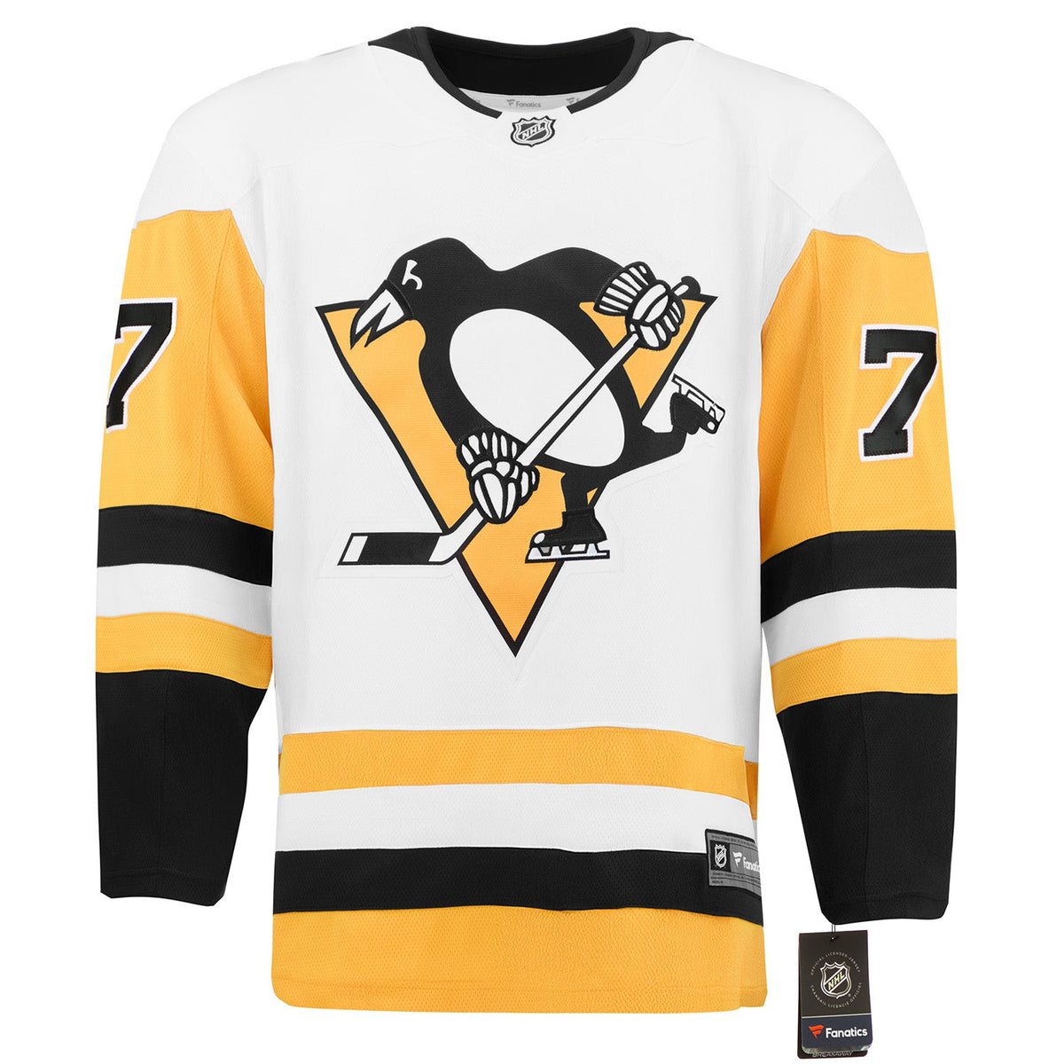 Paul Coffey Signed Pittsburgh Penguins White Fanatics Breakaway Jersey product image 2, provided for visual reference and