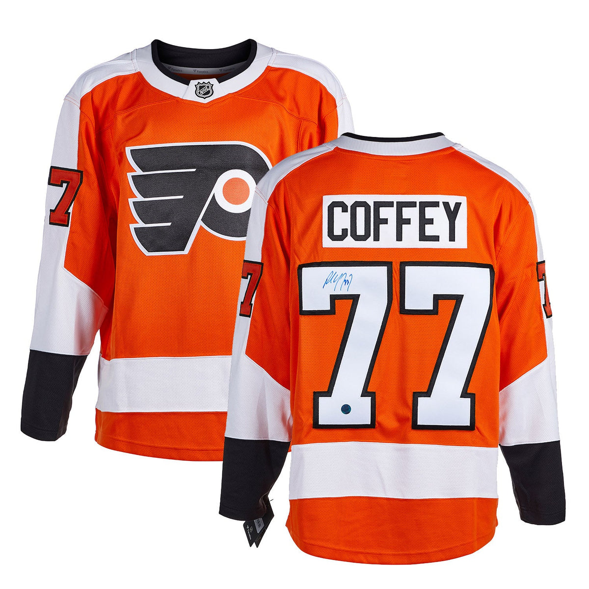 Paul Coffey Autographed Philadelphia Flyers Fanatics Breakaway Jersey product image 3, provided for visual reference and