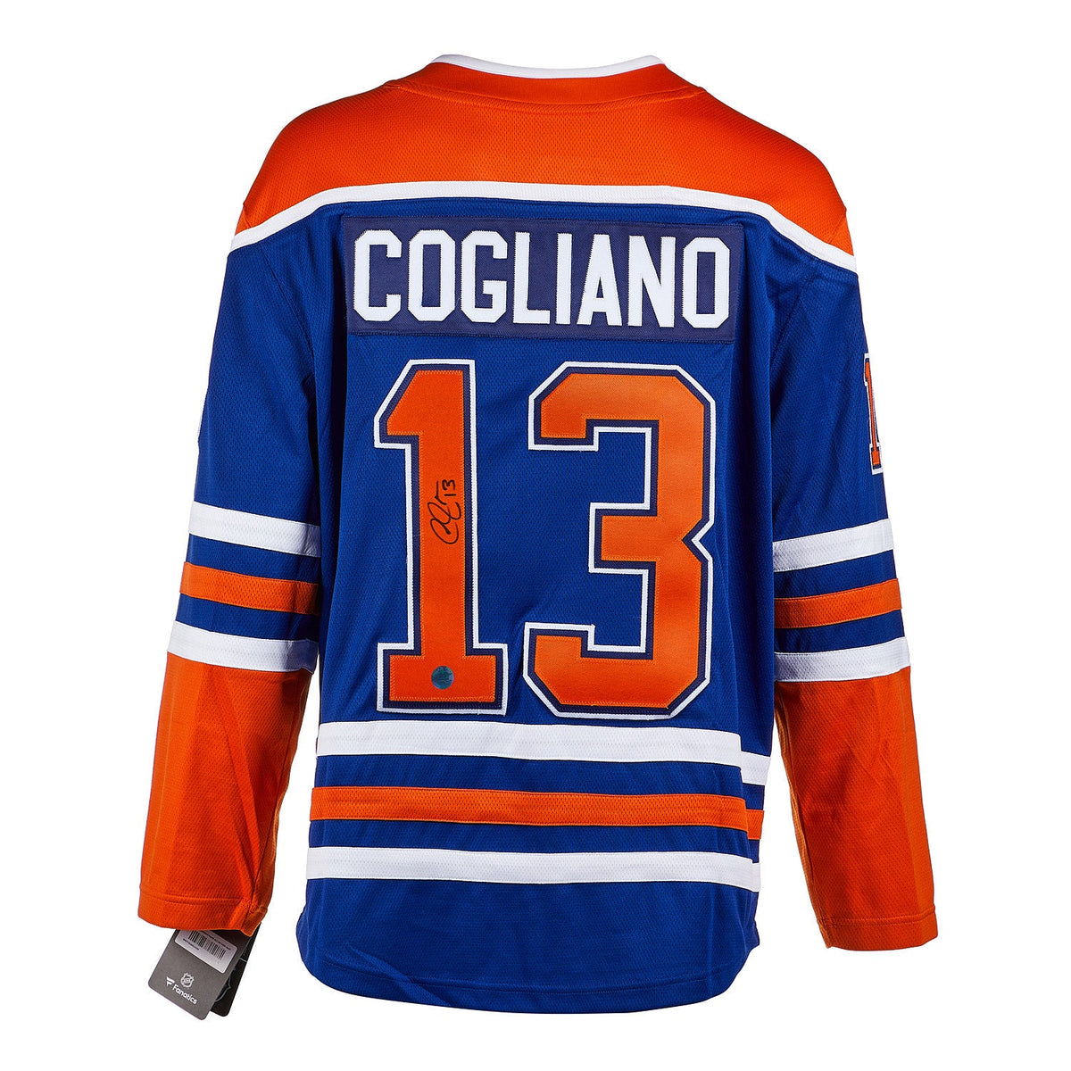 Andrew Cogliano Autographed Edmonton Oilers Fanatics Breakaway Jersey product image 1, provided for visual reference and