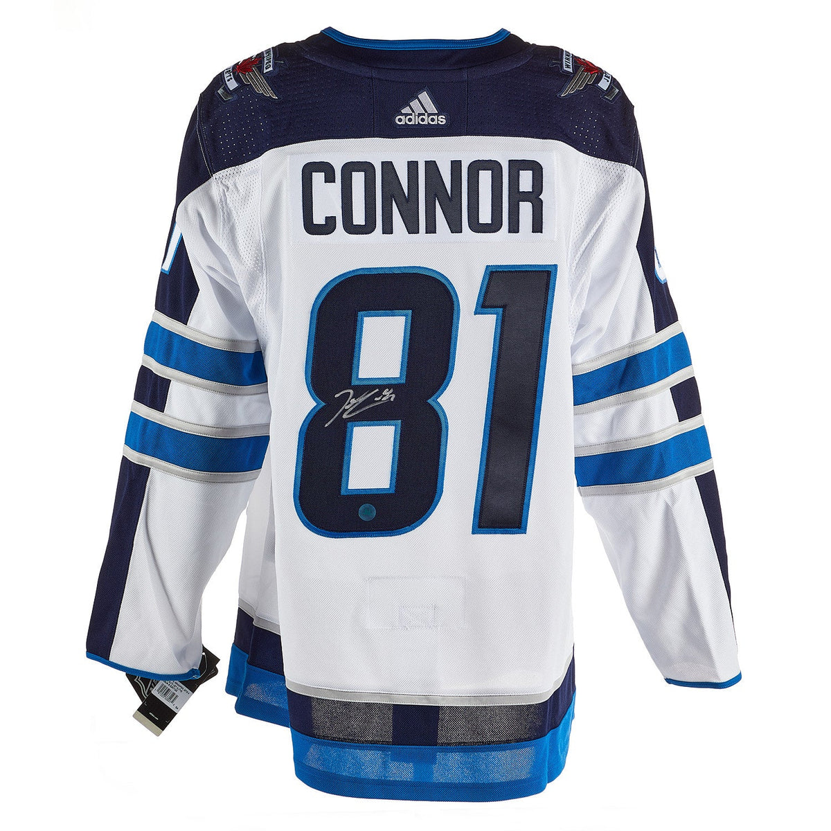 Kyle Connor Signed Winnipeg Jets White adidas Jersey product image 1, provided for visual reference and product detail review
