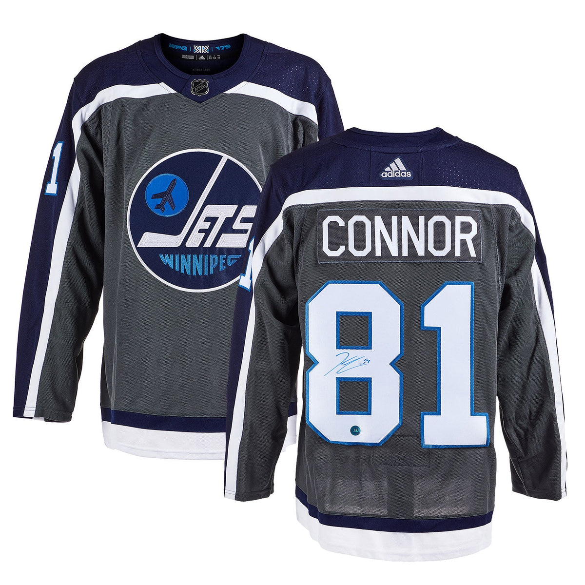 Kyle Connor Winnipeg Jets Signed Reverse Retro adidas Jersey product image 3, provided for visual reference and product