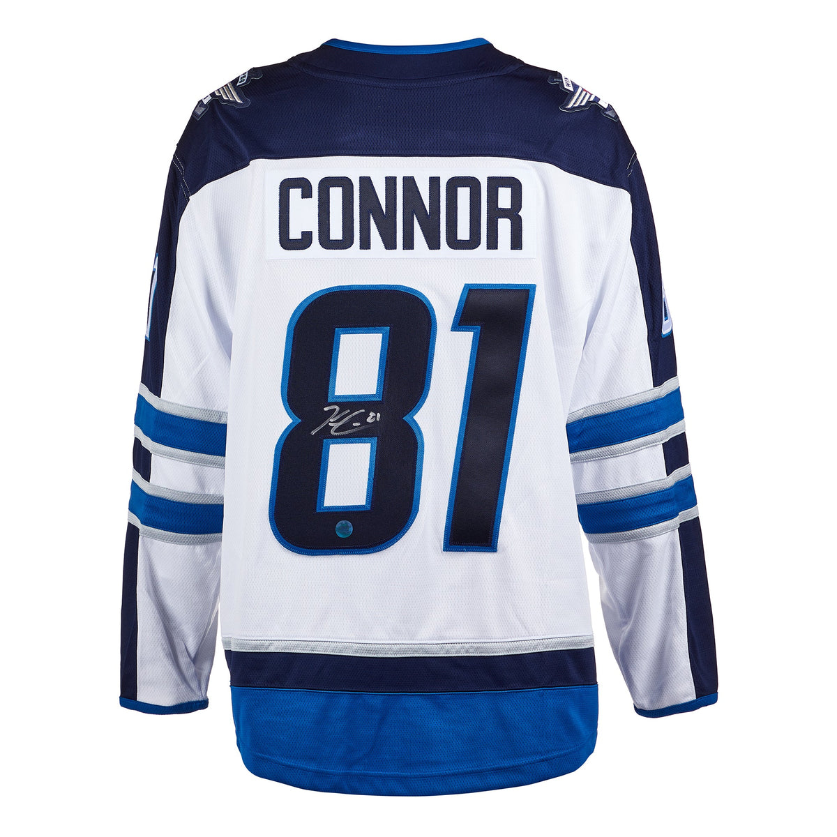 Kyle Connor Signed Winnipeg Jets White Fanatics Breakaway Jersey product image 1, provided for visual reference and product