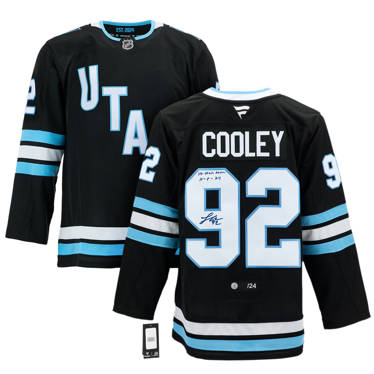 Logan Cooley Signed & Dated Utah Hockey Club Inaugural Game Premium Jersey #/24 product image 3, provided for visual