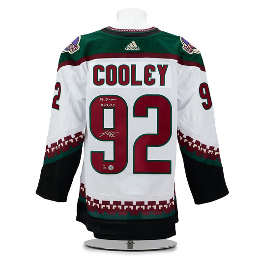 Logan Cooley Arizona Coyotes Signed & Dated 1st Game adidas Jersey #1/92 product image 1, provided for visual reference and