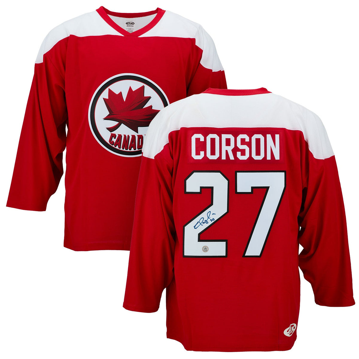 Shayne Corson Autographed Team Canada Custom Hockey Nation Jersey product image 3, provided for visual reference and product