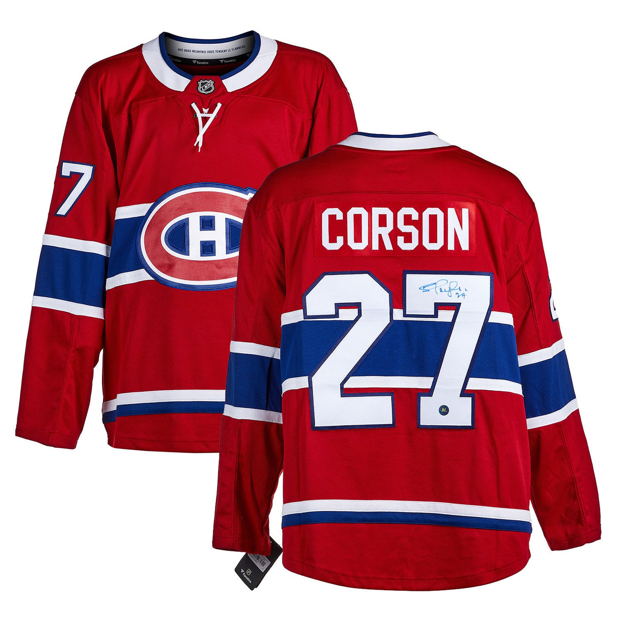Shayne Corson Signed Montreal Canadiens Red Fanatics Breakaway Jersey product image 3, provided for visual reference and