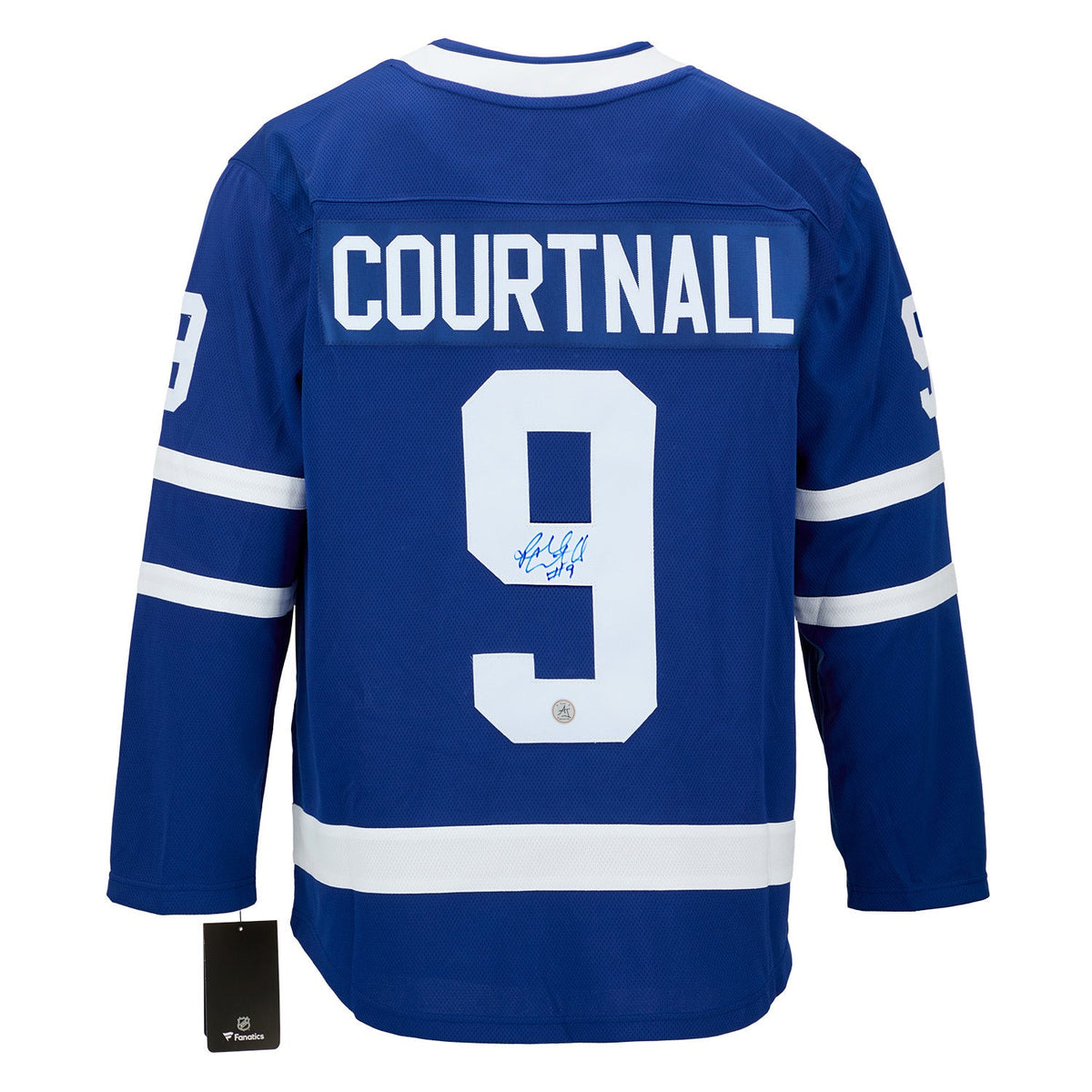 Russ Courtnall Signed Toronto Maple Leafs Fanatics Breakaway Jersey product image 1, provided for visual reference and