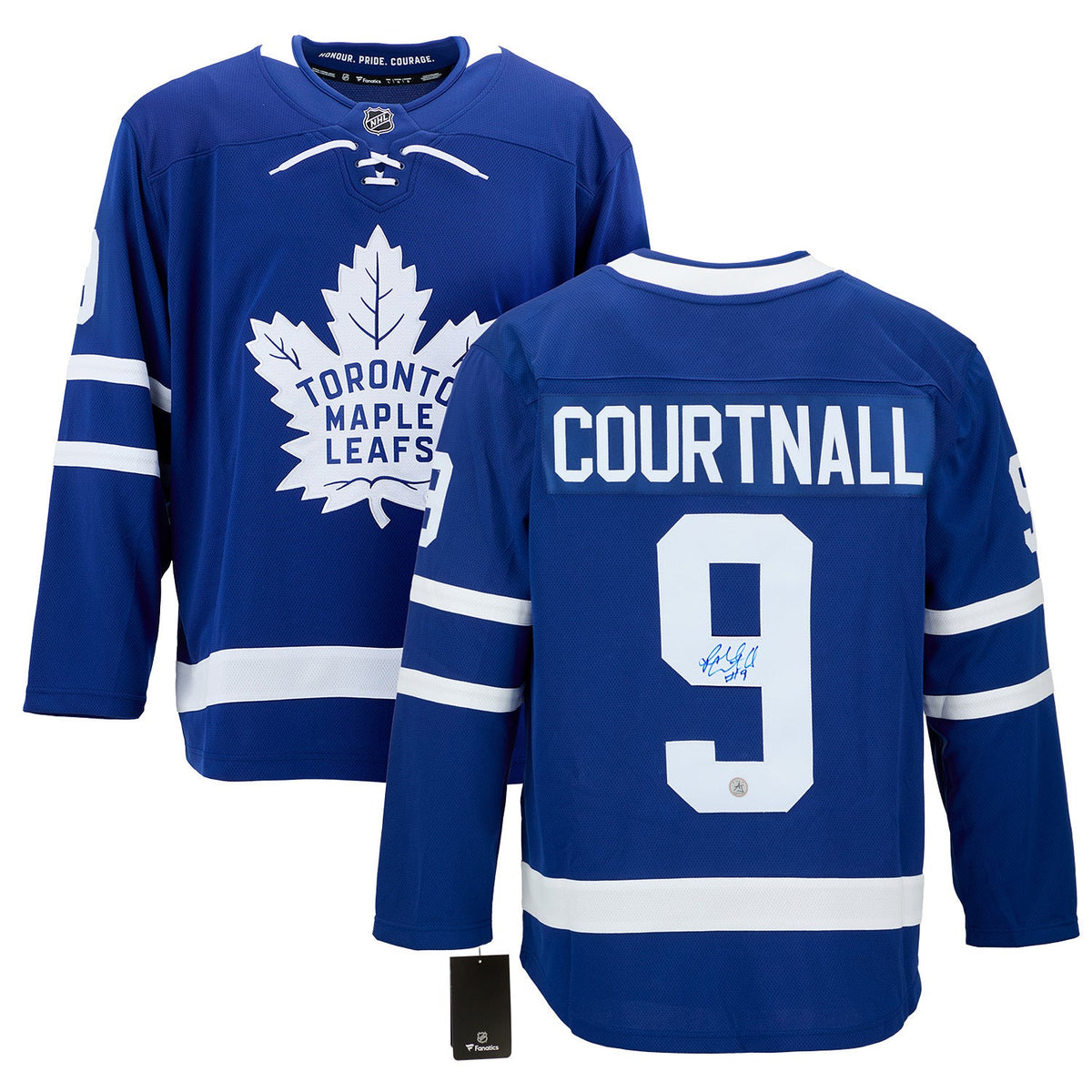 Russ Courtnall Signed Toronto Maple Leafs Fanatics Breakaway Jersey product image 3, provided for visual reference and