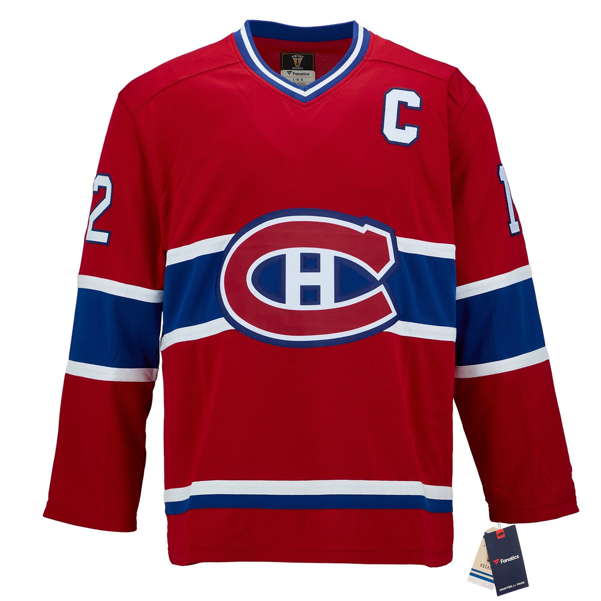 Yvan Cournoyer Autographed Montreal Canadiens Fanatics Throwback Jersey product image 2, provided for visual reference and