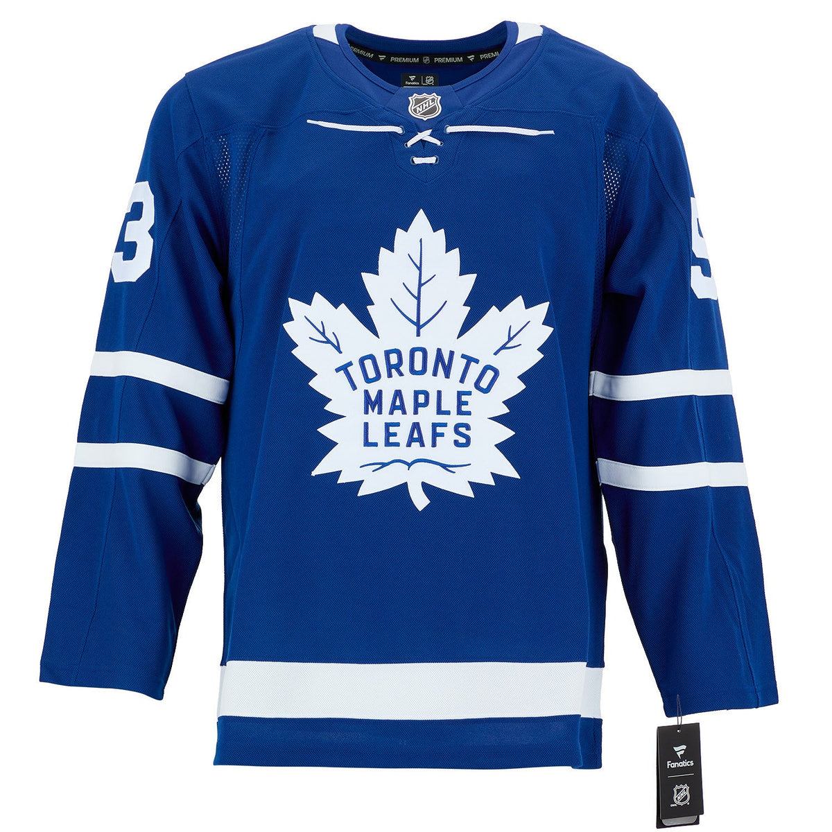 Easton Cowan Autographed Toronto Maple Leafs Fanatics Premium Jersey product image 2, provided for visual reference and