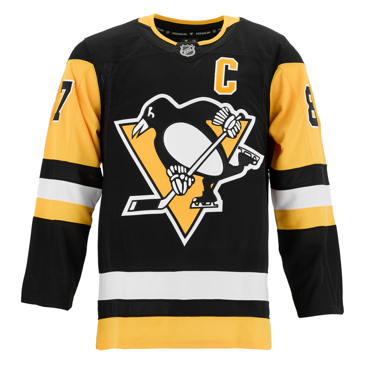 Sidney Crosby Autographed Pittsburgh Penguins Fanatics Premium Jersey product image 2, provided for visual reference and