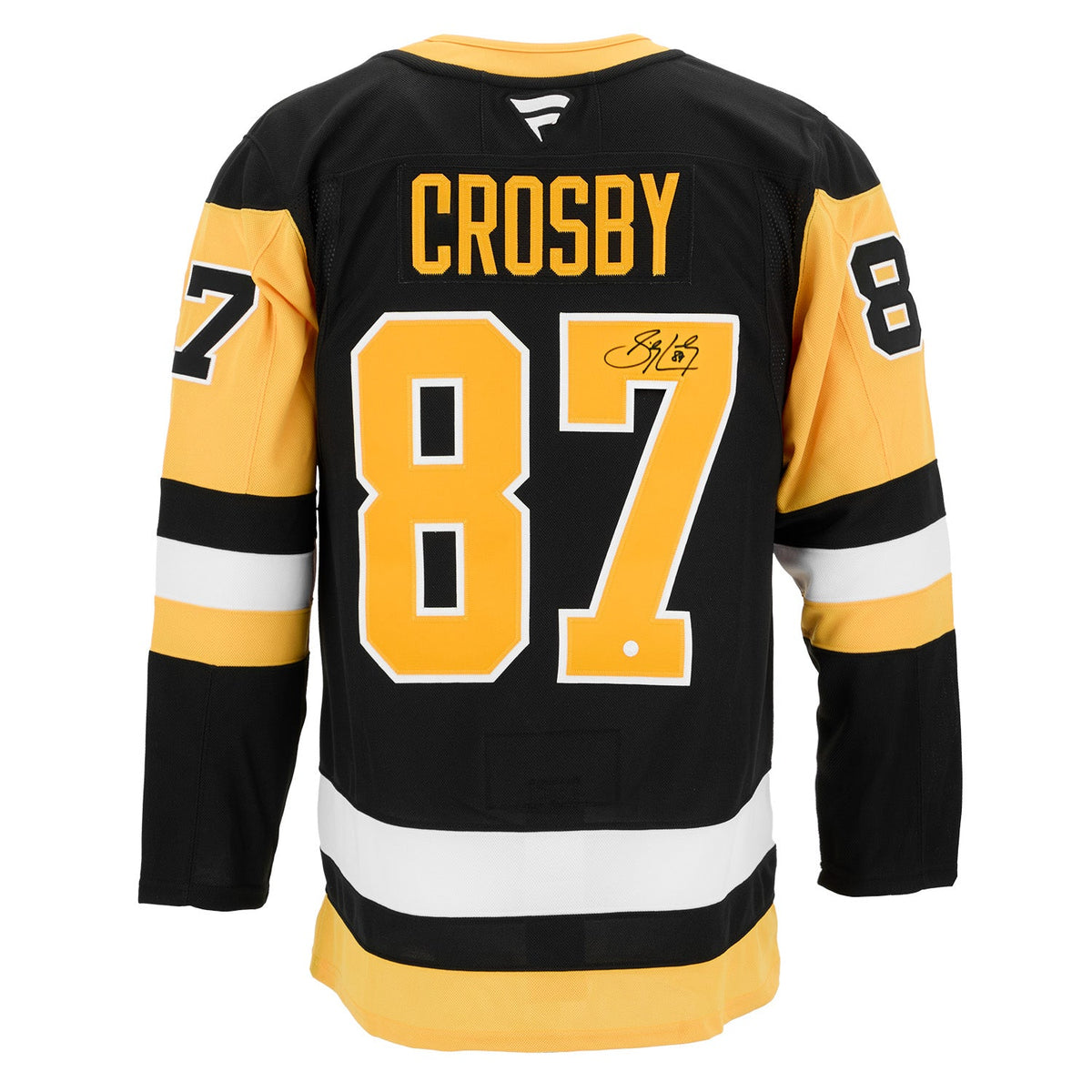 Sidney Crosby Autographed Pittsburgh Penguins Fanatics Premium Jersey product image 1, provided for visual reference and
