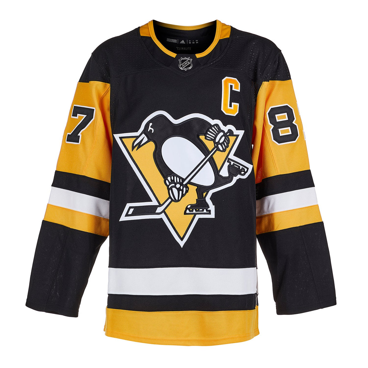Sidney Crosby Autographed Pittsburgh Penguins Black adidas Jersey product image 2, provided for visual reference and product