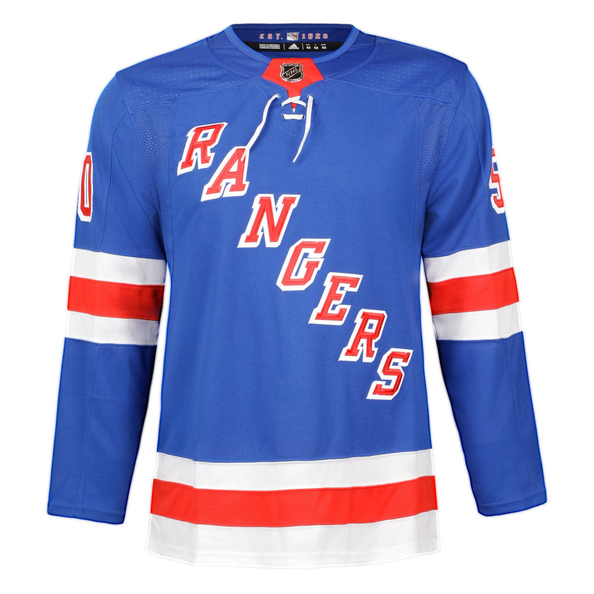 Will Cuylle Autographed New York Rangers Blue adidas Jersey product image 2, provided for visual reference and product