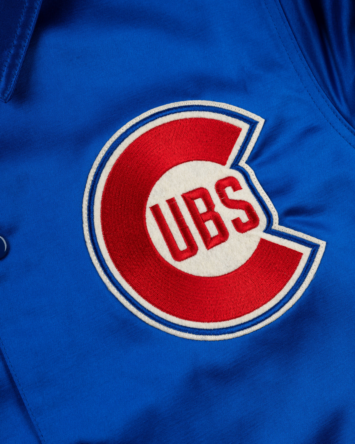 Chicago Cubs 1946 Satin Windbreaker Jacket product image 2, provided for visual reference and product detail review