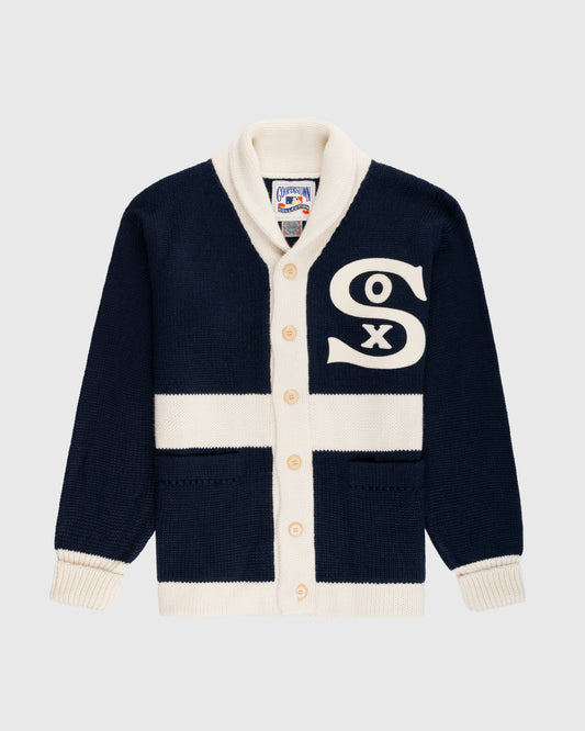 Chicago White Sox 1926 Wool Shawl Collar Sweater product image 1, provided for visual reference and product detail review