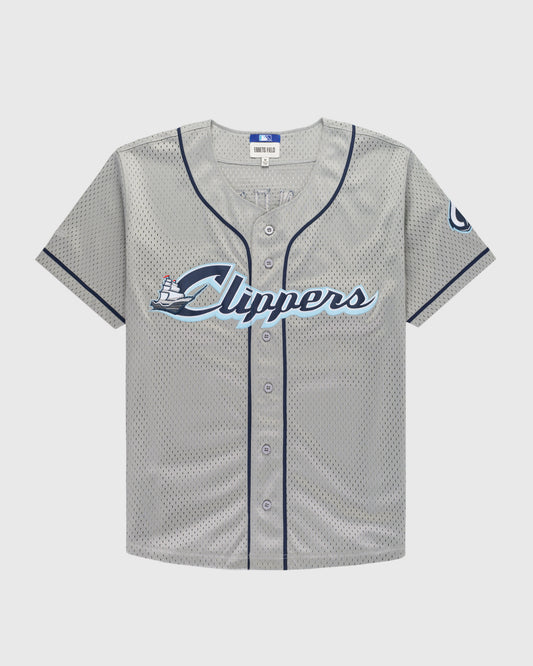 Francisco Lindor Columbus Clippers Mesh Button-Up Jersey product image 1, provided for visual reference and product detail