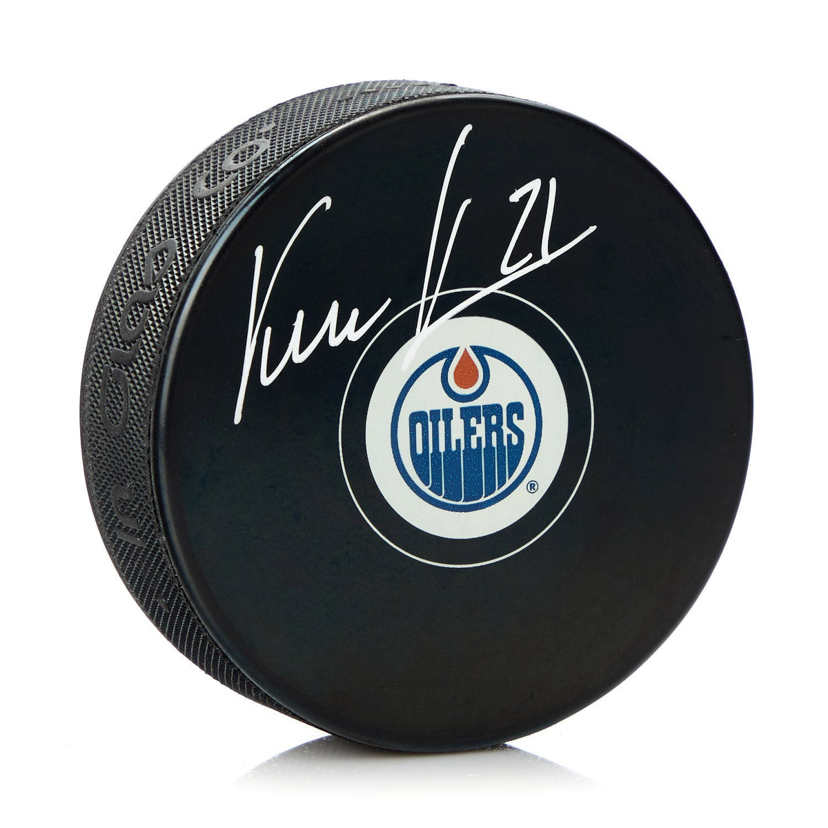 Vincent Damphousse Autographed Edmonton Oilers Hockey Puck product image 1, provided for visual reference and product detail