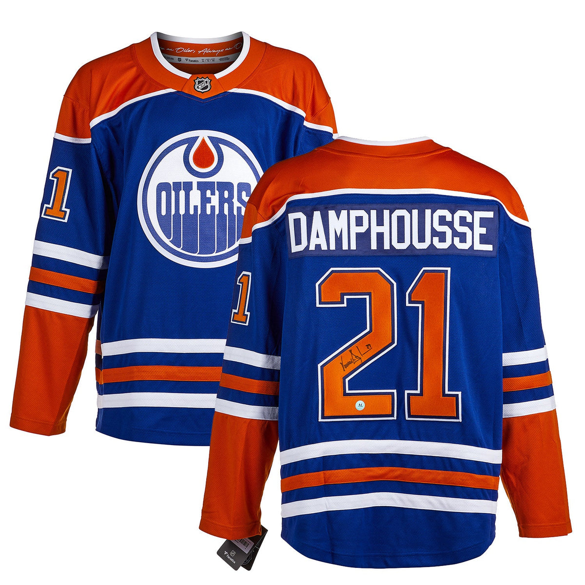 Vincent Damphousse Autographed Edmonton Oilers Fanatics Breakaway Jersey product image 3, provided for visual reference and