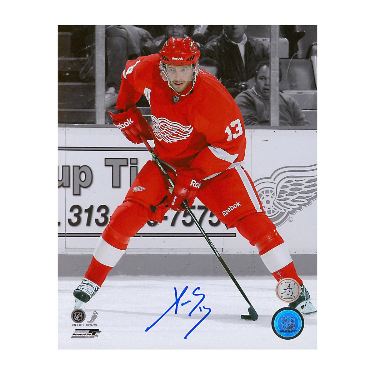Pavel Datsyuk Autographed Detroit Red Wings Color Isolation 8x10 Photo product image 1, provided for visual reference and