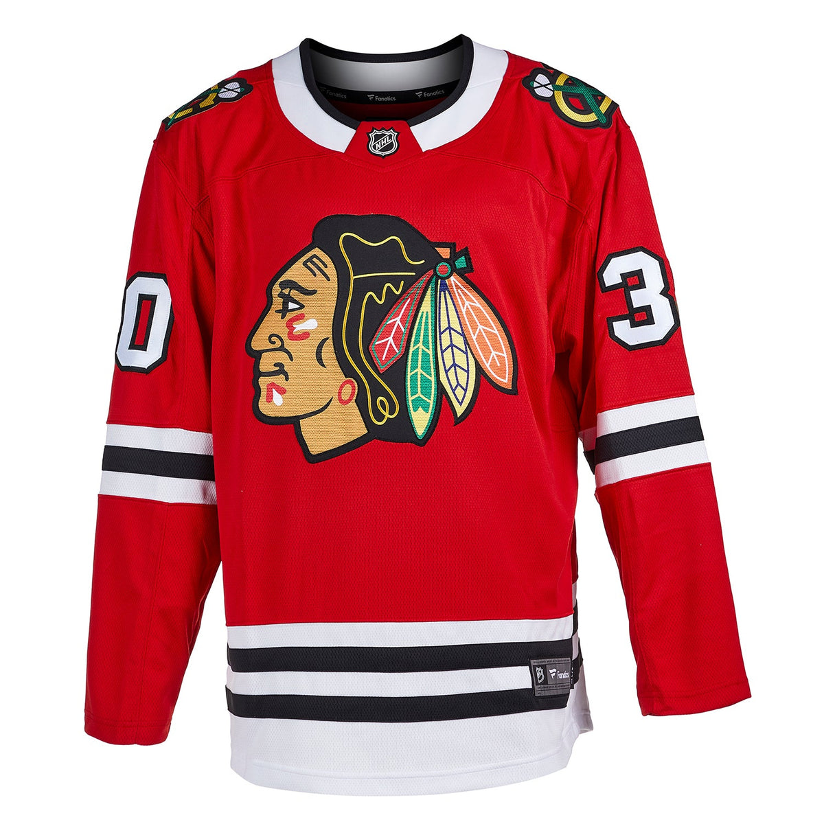 Denis Dejordy Autographed Chicago Blackhawks Fanatics Breakaway Jersey product image 2, provided for visual reference and