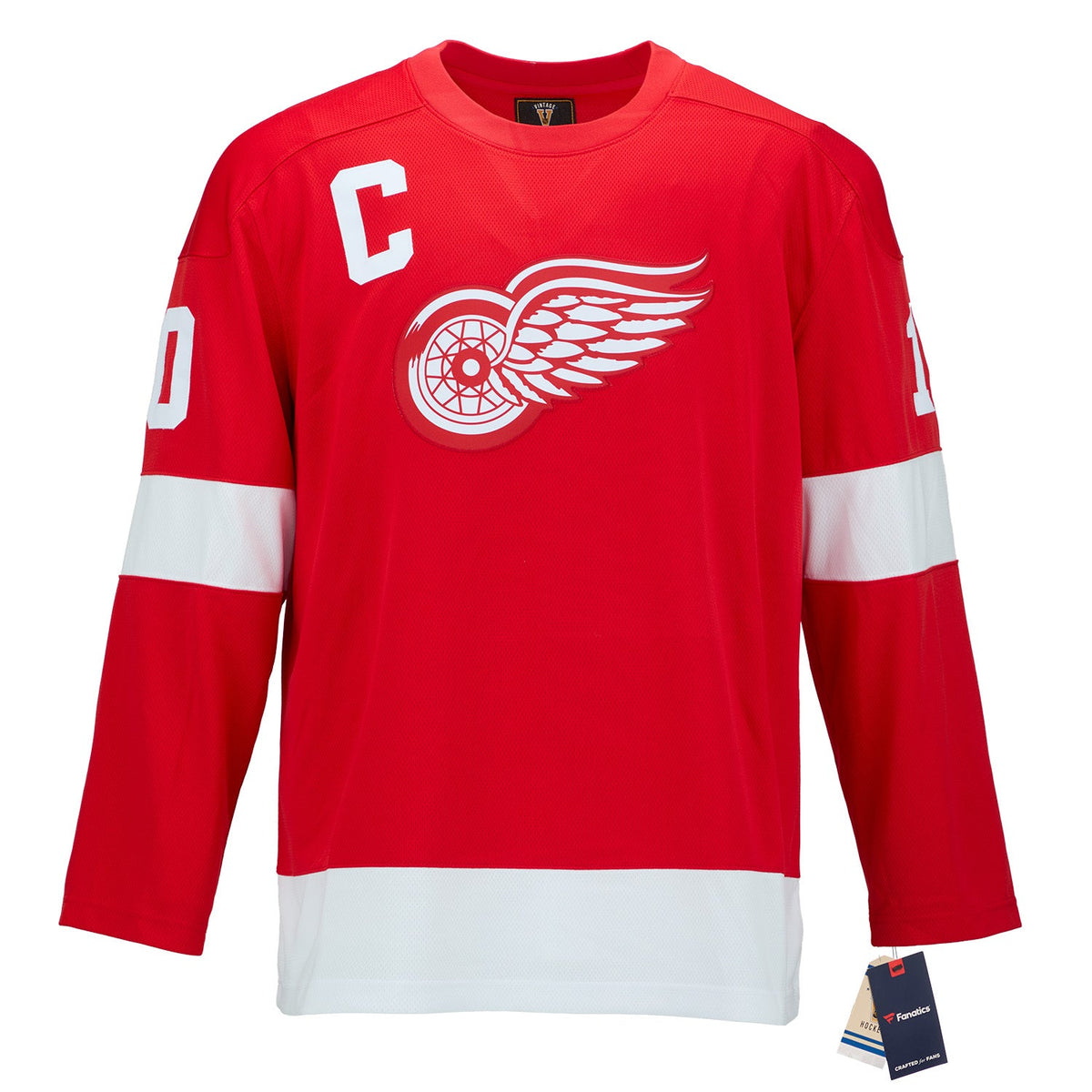 Alex Delvecchio Signed Detroit Red Wings Throwback Breakaway Jersey product image 2, provided for visual reference and