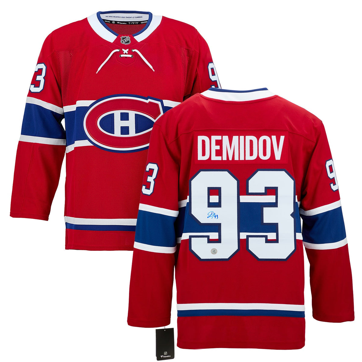 Ivan Demidov Autographed Montreal Canadiens Fanatics Breakaway Jersey product image 3, provided for visual reference and
