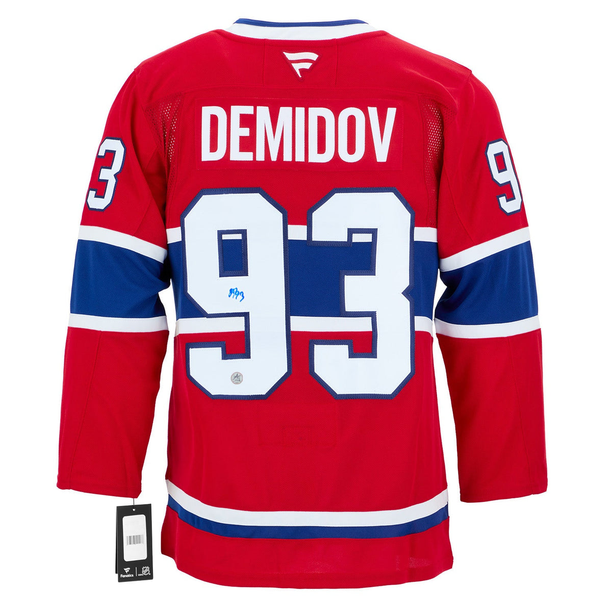 Ivan Demidov Autographed Montreal Canadiens Fanatics Premium Jersey product image 1, provided for visual reference and