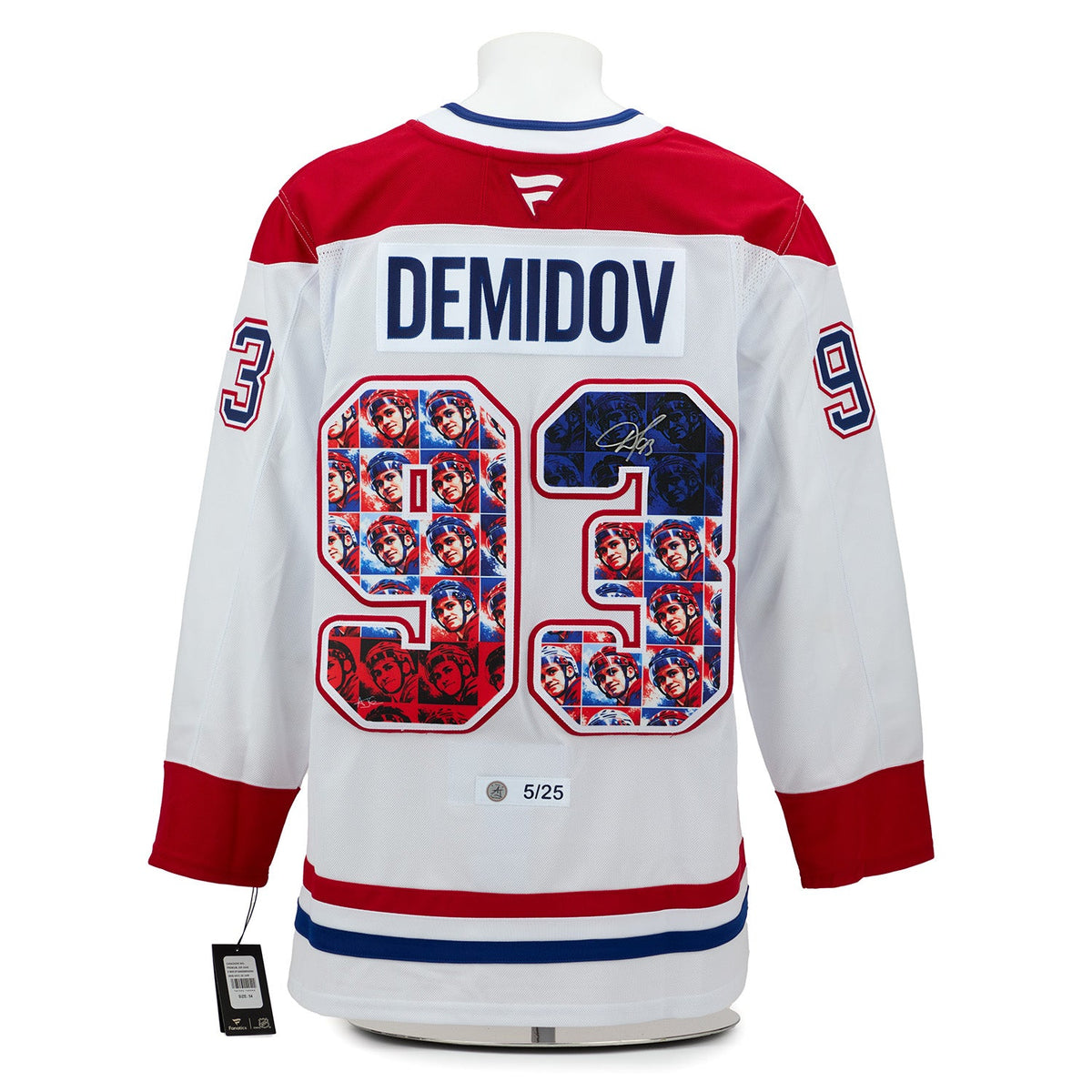 Ivan Demidov Autographed Montreal Canadiens Profile Pop Art Jersey #5/25 product image 1, provided for visual reference and